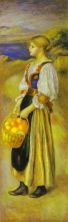 Haga click para ver la imagen ampliada girl with a basket of oranges.jpg